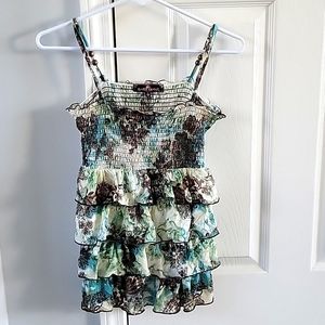 Almost Famous Girls Size Large Ruffled Tank